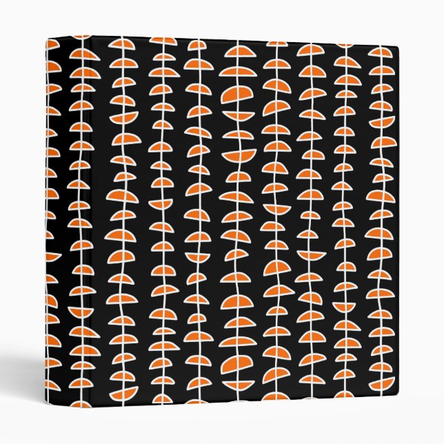 Pattern 080515- White and Orange on Black Binder (Front/Spine)