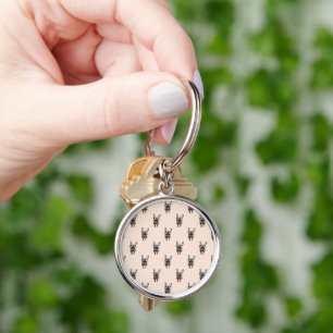 pattern_1_french bulldog_1 keychain
