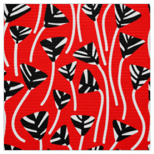 Pattern 210121 - Black, White and Red Fabric