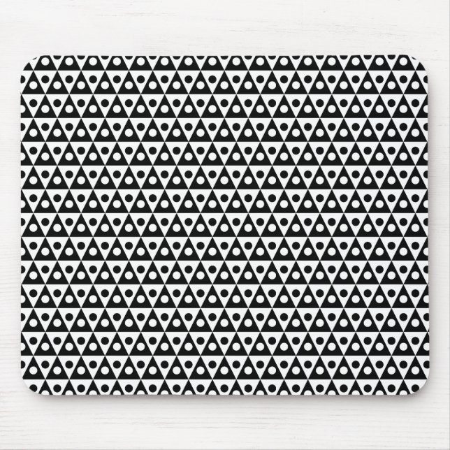 Pattern 260514 - Black on White Mouse Pad (Front)