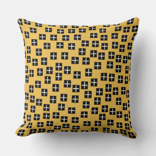 Pattern 270715 - Black and White on Amber efc050 Throw Pillow