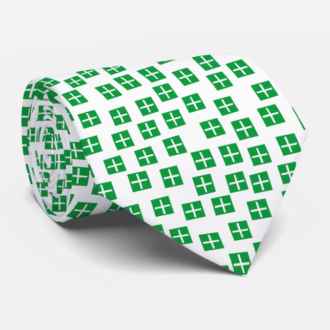 Pattern 270715 - Grass Green and White Tie (Rolled)