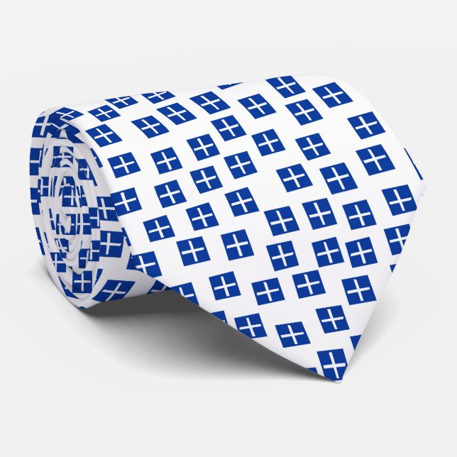 Pattern 270715 - Navy and White Tie (Rolled)