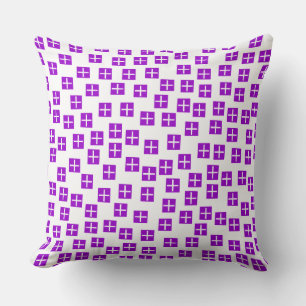Pattern 270715 - Purple and White Throw Pillow