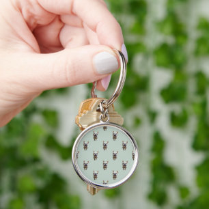pattern_2_french bulldog_2 keychain