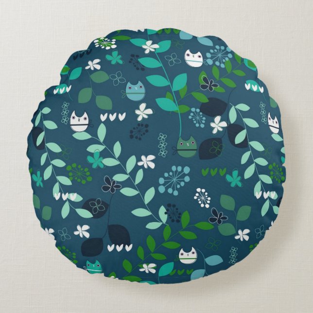 pattern 2 round pillow (Front)
