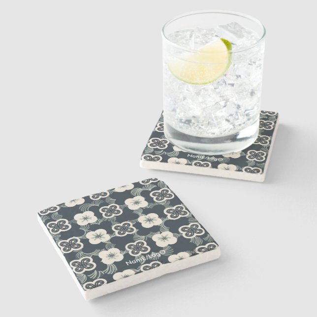 pattern_5_flower_1 stone coaster (Side)
