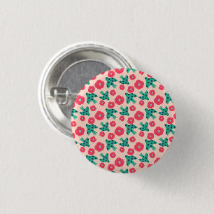pattern_8_camellia and bird_2 1 inch round button