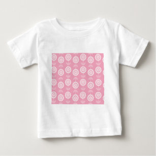 Pattern Abstract Art Pink Floral Flowers Baby T-Shirt