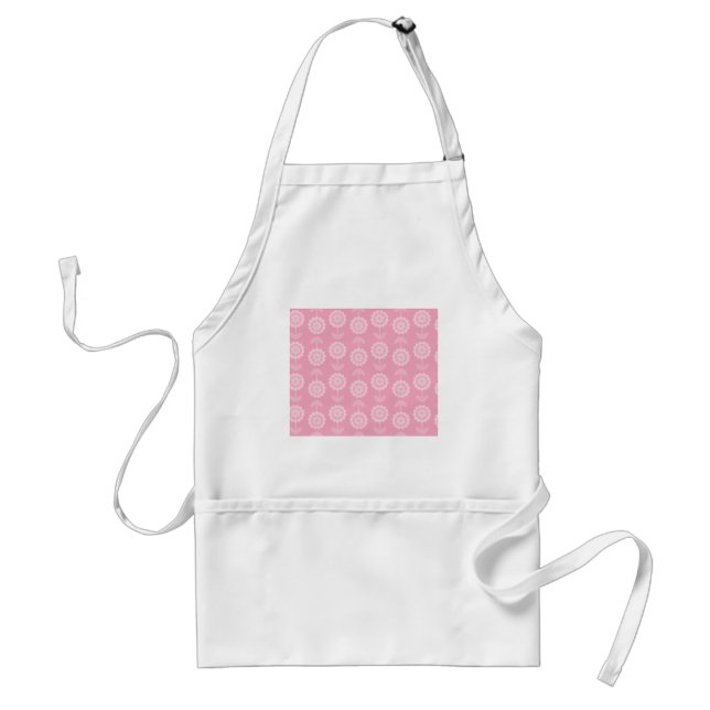 Pattern Abstract Art Pink Floral Flowers Standard Apron (Front)