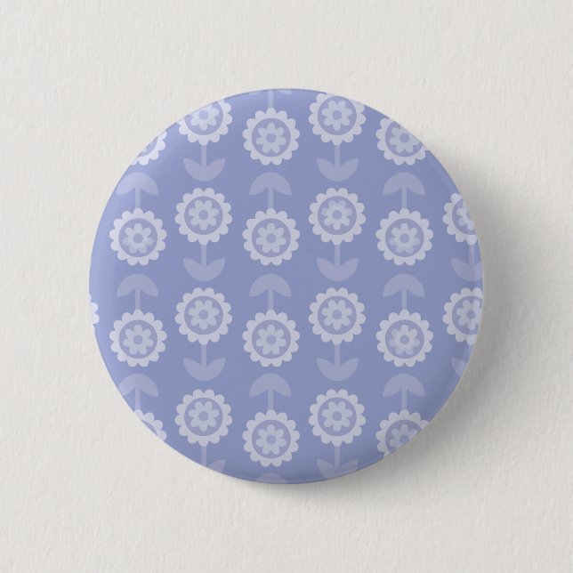 Pattern Abstract Art purple Floral Flowers 2 Inch Round Button (Front)