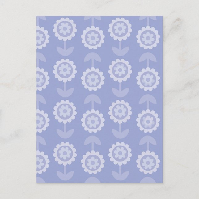 Pattern Abstract Art purple Floral Flowers Postcard (Front)