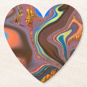 pattern abstract brown paper coaster