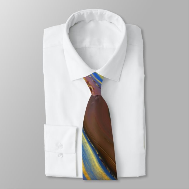 pattern abstract brown tie (Tied)
