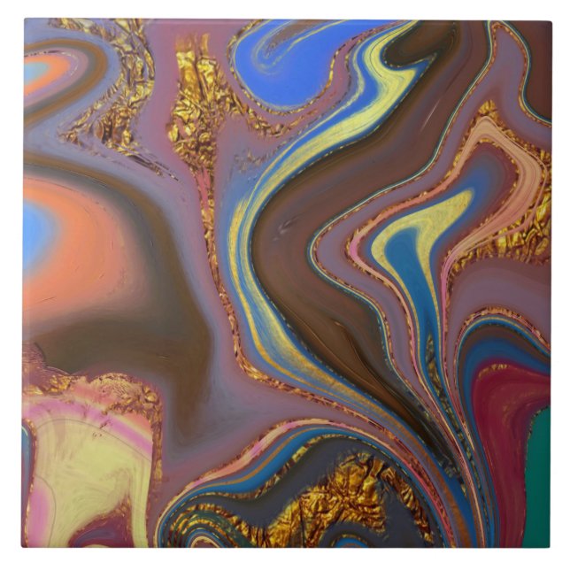 pattern abstract brown tile (Front)