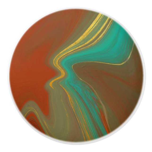 pattern abstract ceramic knob (Front)