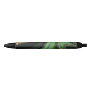 pattern abstract marbled black ink pen