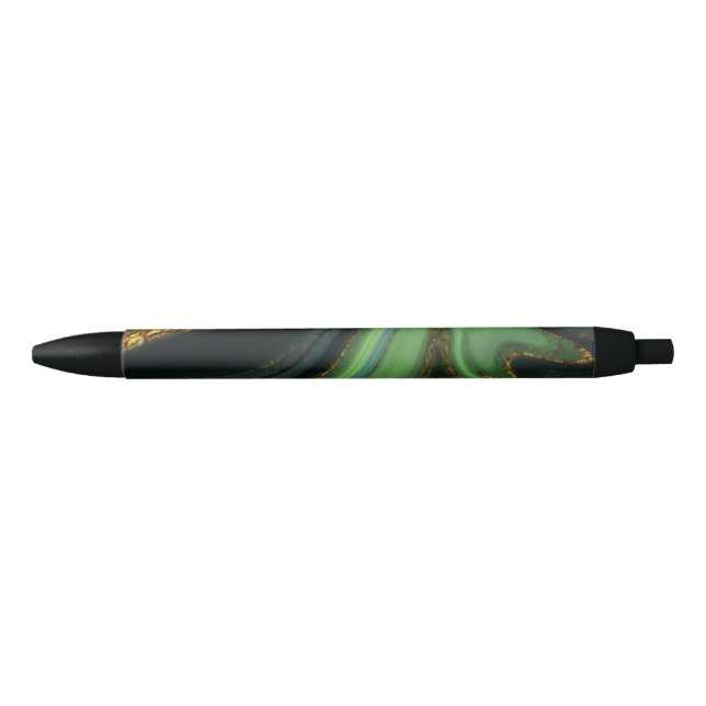 pattern abstract marbled black ink pen (Front)