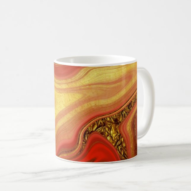 pattern abstract marbled coffee mug (Front Right)