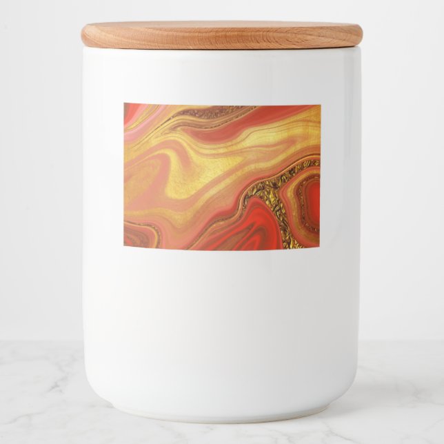 pattern abstract marbled food label (Front)