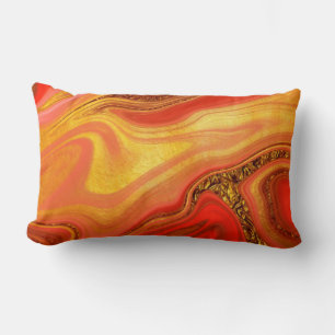 pattern abstract marbled lumbar pillow