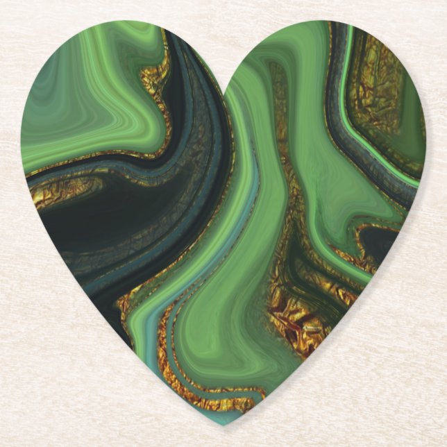 pattern abstract marbled paper coaster (Front)