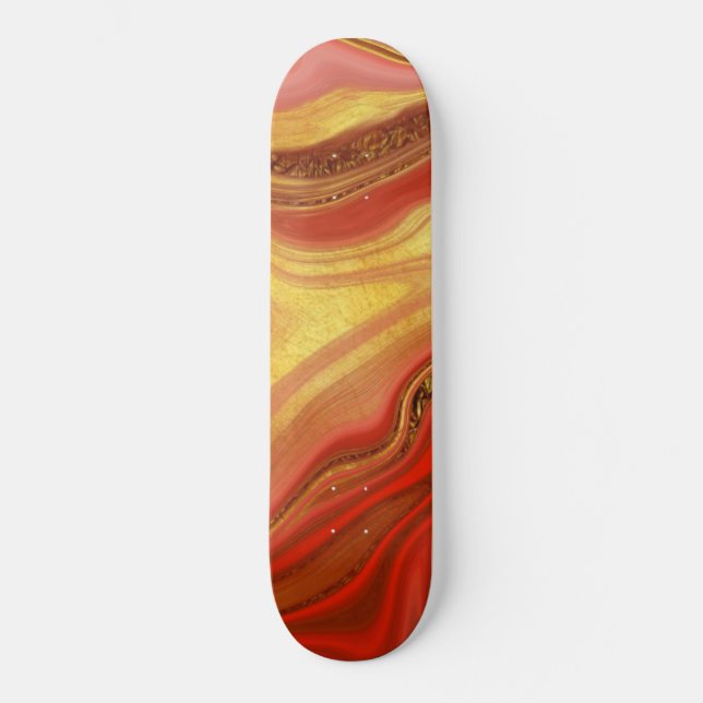 pattern abstract marbled skateboard (Front)