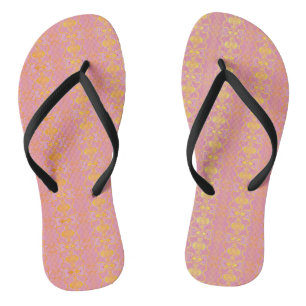 pattern abstract pink flip flops