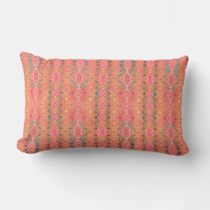 pattern abstract pink lumbar pillow