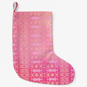 pattern abstract pink small christmas stocking