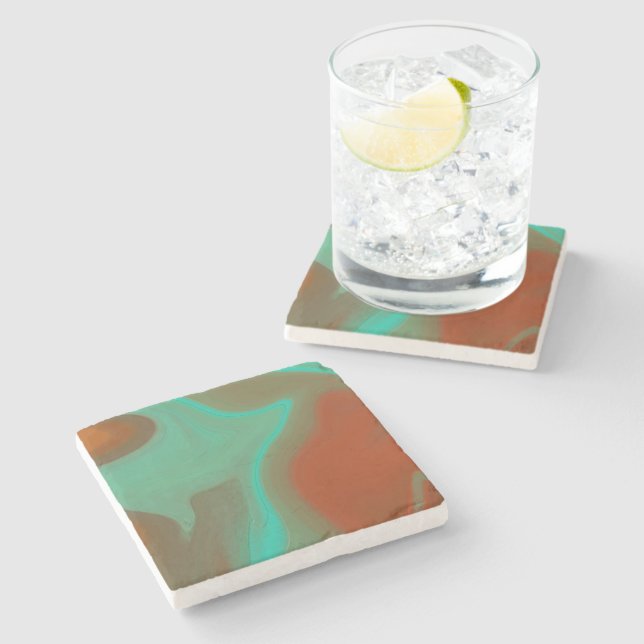 pattern abstract stone coaster (Side)