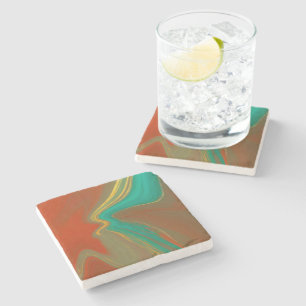 pattern abstract stone coaster