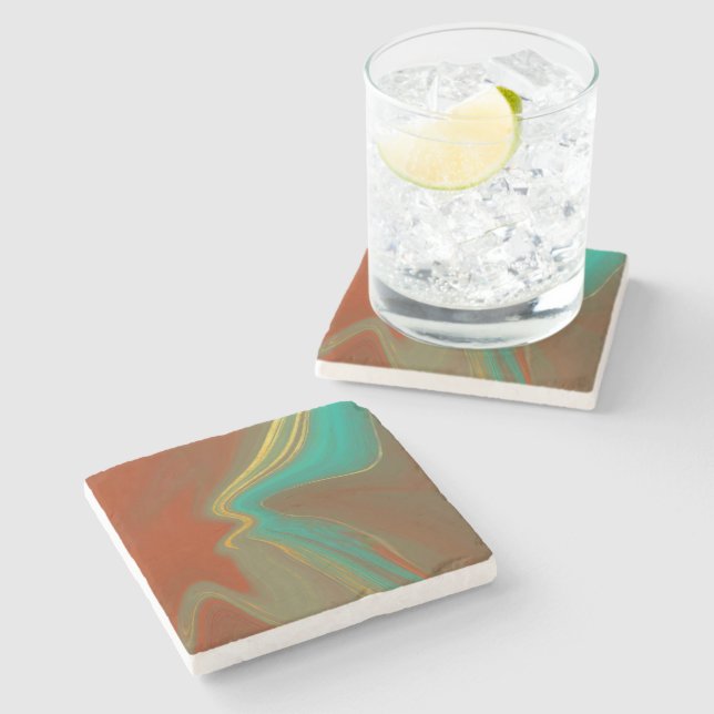 pattern abstract stone coaster (Side)