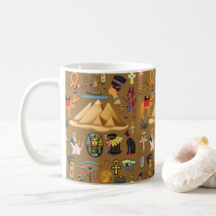 Pattern Ancient Egyptian Hieroglyphic Symbol  Coffee Mug