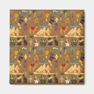 Pattern Ancient Egyptian Hieroglyphic Symbol Magnet