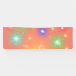 pattern and colourful lights banner