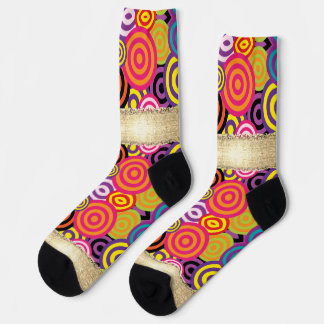 PATTERN AND GOLD SOCKS