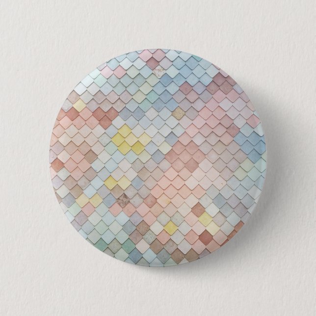 Pattern Art Cute Pastel Patterns Geometric Design  2 Inch Round Button (Front)