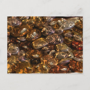 Pattern ART - Golden River Stones Postcard