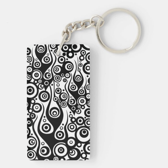 Pattern ARTs - Tattoo Circle Flames Keychain (Back)