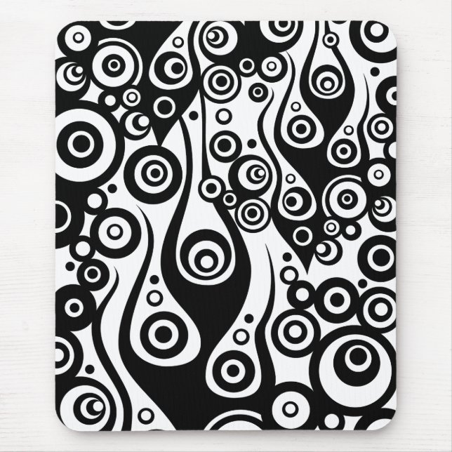 Pattern ARTs - Tattoo circle flames | transparent Mouse Pad (Front)