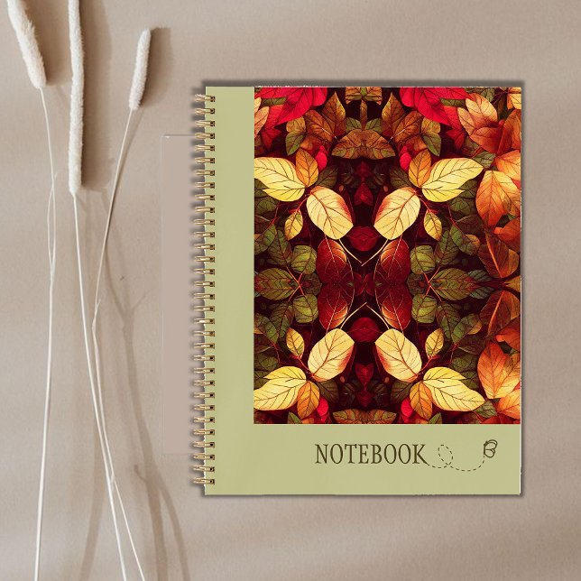 Pattern Autumn Leaves Spiral Notebook (Creator Uploaded)