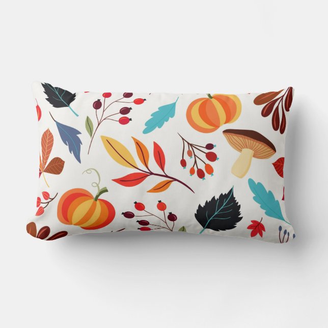 Pattern Autumn Lumbar Pillow (Front)