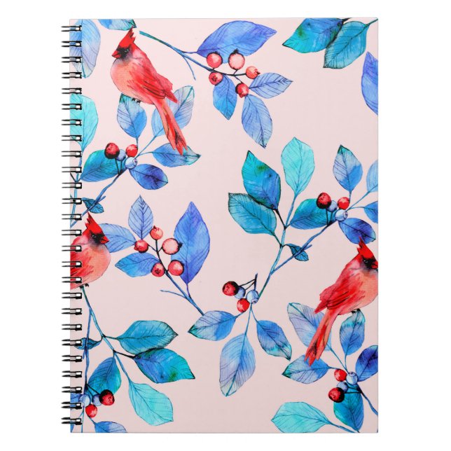 pattern background abstract red kaleidoscope desig notebook (Front)