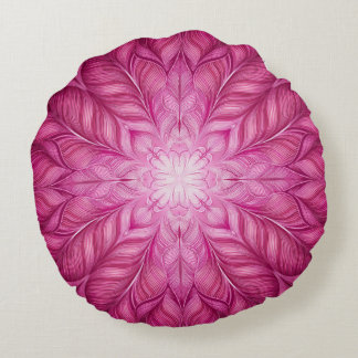 Pattern Batik Pink Round Pillow