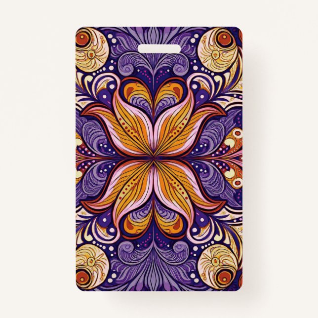 Pattern Batik Purple Badge (Front)