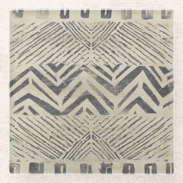 Pattern Bazaar - Geometric Shapes Glass Coaster (Front)