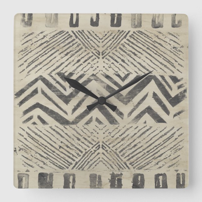 Pattern Bazaar - Geometric Shapes Square Wall Clock (Front)