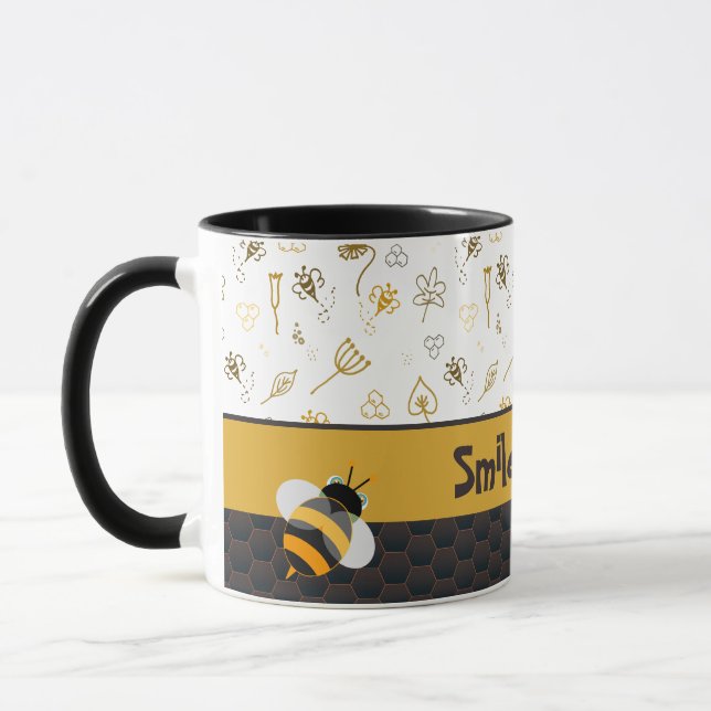Pattern bee honeycomb Coffee Mug (Left)