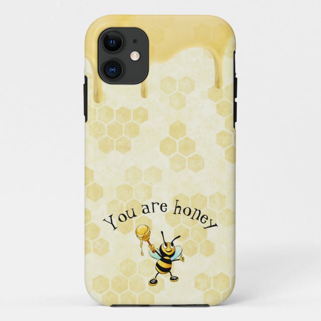 Pattern bee honeycomb iPhone Case (Back)